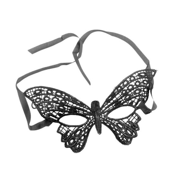 Butterfly Soft Lace Black Halloween Masquerade Mask - Picture 1 of 5